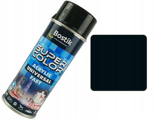 Bostik Super Color univerzální lak ve spreji 400 ml lesklá černá