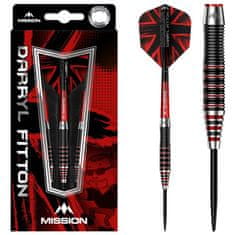 Mission Šipky Steel Darryl Fitton - Black & red - 26g