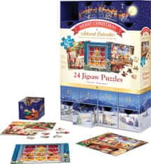 EuroGraphics EUROGRAPHICS Puzzle Adventní kalendář: Veselé Vánoce 24x50 dílků