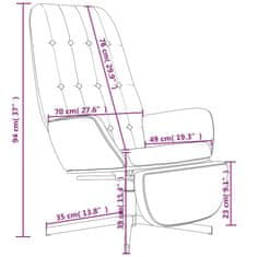 Vidaxl Relaxační křeslo s podnožkou lesklé hnědé umělá kůže