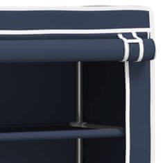Greatstore 2patrový úložný regál nad pračku Modrý 71x29,5x170,5 cm železo