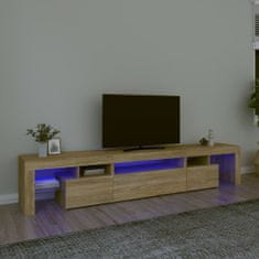 Vidaxl TV skříňka s LED osvětlením dub sonoma 215x36,5x40 cm