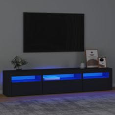 Vidaxl TV skříňka s LED osvětlením černá 195 x 35 x 40 cm