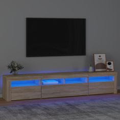 Vidaxl TV skříňka s LED osvětlením dub sonoma