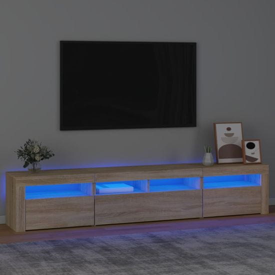 Vidaxl TV skříňka s LED osvětlením dub sonoma