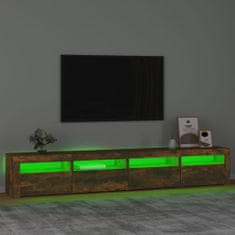 Vidaxl TV skříňka s LED osvětlením kouřový dub 240x35x40 cm