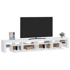 Greatstore TV skříňka s LED osvětlením bílá vysoký lesk 280x36,5x40 cm