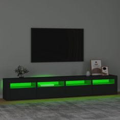 Vidaxl TV skříňka s LED osvětlením černá 240x35x40 cm