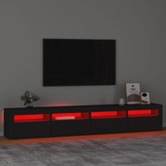 Vidaxl TV skříňka s LED osvětlením černá 240x35x40 cm