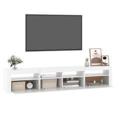 Vidaxl TV skříňka s LED osvětlením bílá 210 x 35 x 40 cm