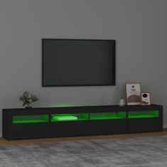 Vidaxl TV skříňka s LED osvětlením černá 240x35x40 cm