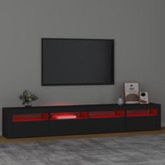 Vidaxl TV skříňka s LED osvětlením černá 240x35x40 cm