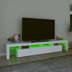 Vidaxl TV skříňka s LED osvětlením bílá 230x36,5x40 cm