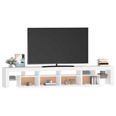 Vidaxl TV skříňka s LED osvětlením bílá 230x36,5x40 cm