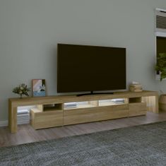 Vidaxl TV skříňka s LED osvětlením dub sonoma