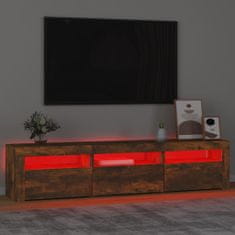 Vidaxl TV skříňka s LED osvětlením kouřový dub 180x35x40 cm