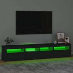 Vidaxl TV skříňka s LED osvětlením černá 210 x 35 x 40 cm