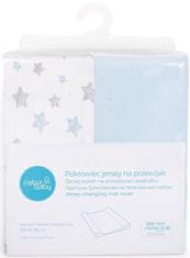 Ceba Baby Potah na přebalovací podložku 50x70-80 cm 2 ks Blue+Blue Stars