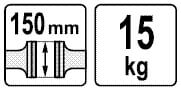 YATO Otočný zámečnický svěrák 150mm těžký typ YT-6503