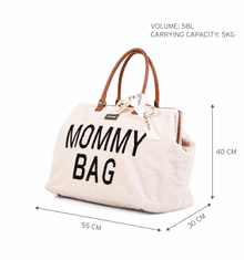 Childhome Přebalovací taška Mommy Bag Teddy Off White