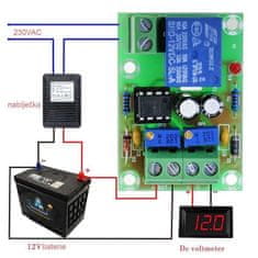 HADEX Nabíjecí kontrolér XH-M601 pro baterie 12V - sestavený modul