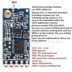 HADEX Bezdrátový modul 433MHz HC-12 SI4463