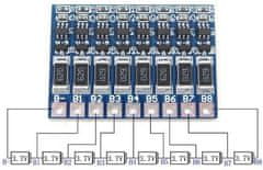 HADEX Balancér pro 8 Li-Ion článků 18650, modul HX-JH-008