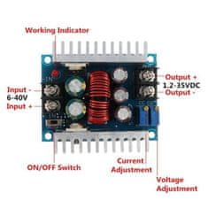 HADEX Napájecí modul, step-down měnič 6-40V/1,5-35V 20A