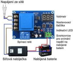 HADEX Nabíjecí kontrolér pro Pb, Li-Ion i Ni-MH baterie, modul XH-M602