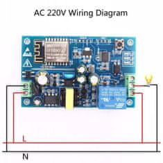 HADEX Modul relé wifi s ESP8266, napájení 90-250V