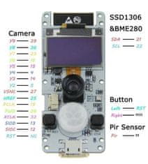 HADEX ESP32 TTGO T-Camera WROVER PSRAM, vývojová deska