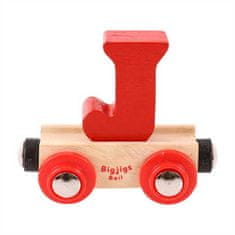 Bigjigs Toys Bigjigs Rail Vagónek dřevěné vláčkodráhy - Písmeno J