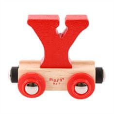 Bigjigs Toys Bigjigs Rail Vagónek dřevěné vláčkodráhy - Písmeno Y
