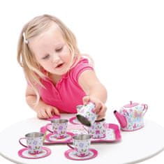 Bino Dětská čajový set růžový