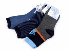 Kraftika 3pár (vel. 32-35) mix chlapecké bavlněné ponožky thermo