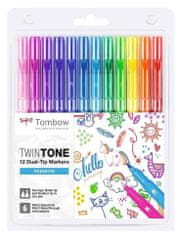 Tombow Sada oboustranných fixů TwinTone - Rainbow