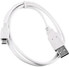 Kabel USB 2.0 AM/Micro, 1m, bílý