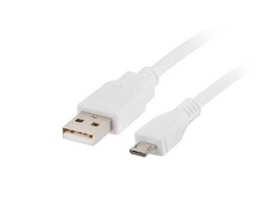 Lanberg Micro USB (M) na USB-A (M) 2.0 kabel 1m, bílý