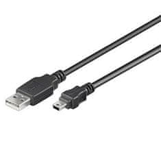 Kabel mini USB 2.0, A-B, 5pinů, 3m