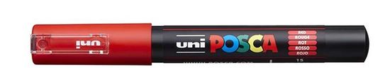 Uni-ball POSCA akrylový popisovač - červený 0,7 - 1 mm