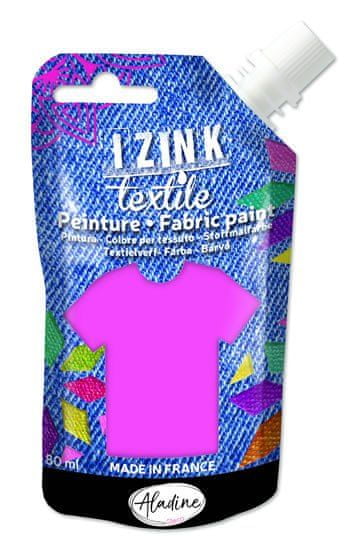 Aladine Textilní barva IZINK Textile - zářivě růžová, 80 ml