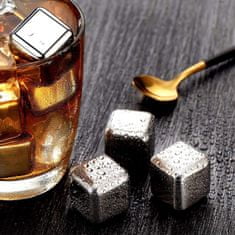 Northix Whisky Stones z nerezové oceli - Stříbro 