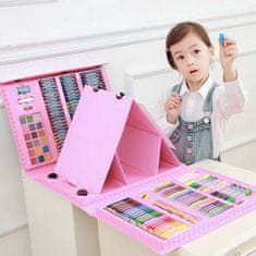 Northix Art Box pro děti, 176 kusů - růžová 