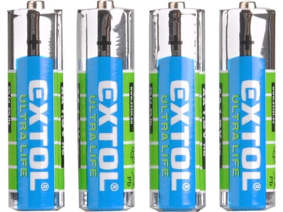 Extol Energy Baterie zink-chloridové, 4ks, 1,5V AA (R6)