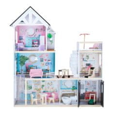 Teamson Olivia's Little World Od Velký Dřevěný Domeček Pro Panenky Dreamland Mansion 3 Patra A 18 Doplňků, Interaktivní Domeček Pro Panenky S Výtahem A Garáží Td-13500C