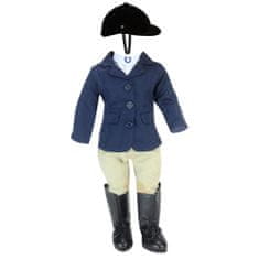 Teamson Sophia's - 18" panenka - Jezdecký obleček s námořnickou bundou, černé vysoké klasické jezdecké boty a černá sametová jezdecká přilba