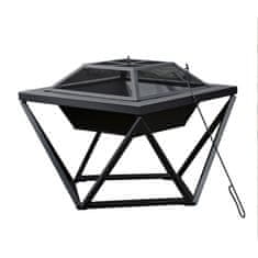 Teamson Geometrický rám Peaktop Fire Pit na dřevo