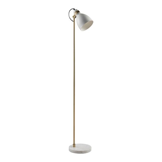 Teamson Stojací Lampa Quincy S Bílým Mramorovým Podstavcem Bílá/Antická Mosaz Vn-L00059-Eu