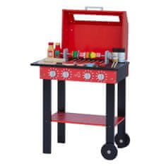 Teamson Teamson Kids - Little Helper Backyard BBQ Play Stand Play Kitchen - červený