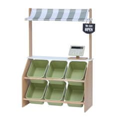 Teamson Teamson Kids - Little Helper Market Play Stand Play Kitchen - olivově zelená